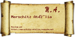 Merschitz Atália névjegykártya